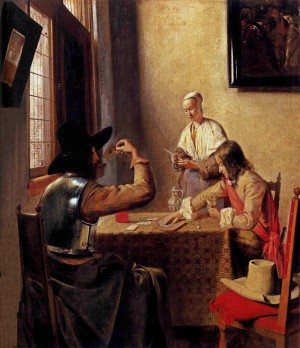 Soldiers playing cards